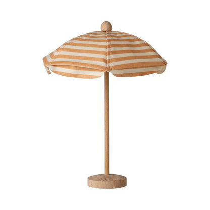 Sonnenschirm soft coral mit mini strand umbrella in beige und creme aus nachhaltigem holz für ökologische babyprodukte