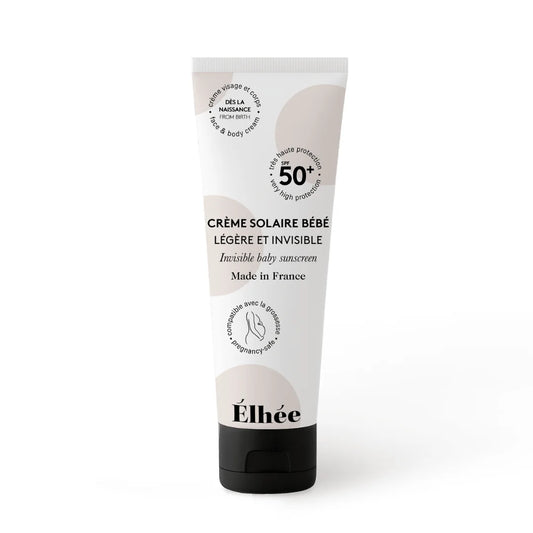 Élhee Invisible Baby Sunscreen SPF 50+ für Babys und Schwangere, weißes Tube