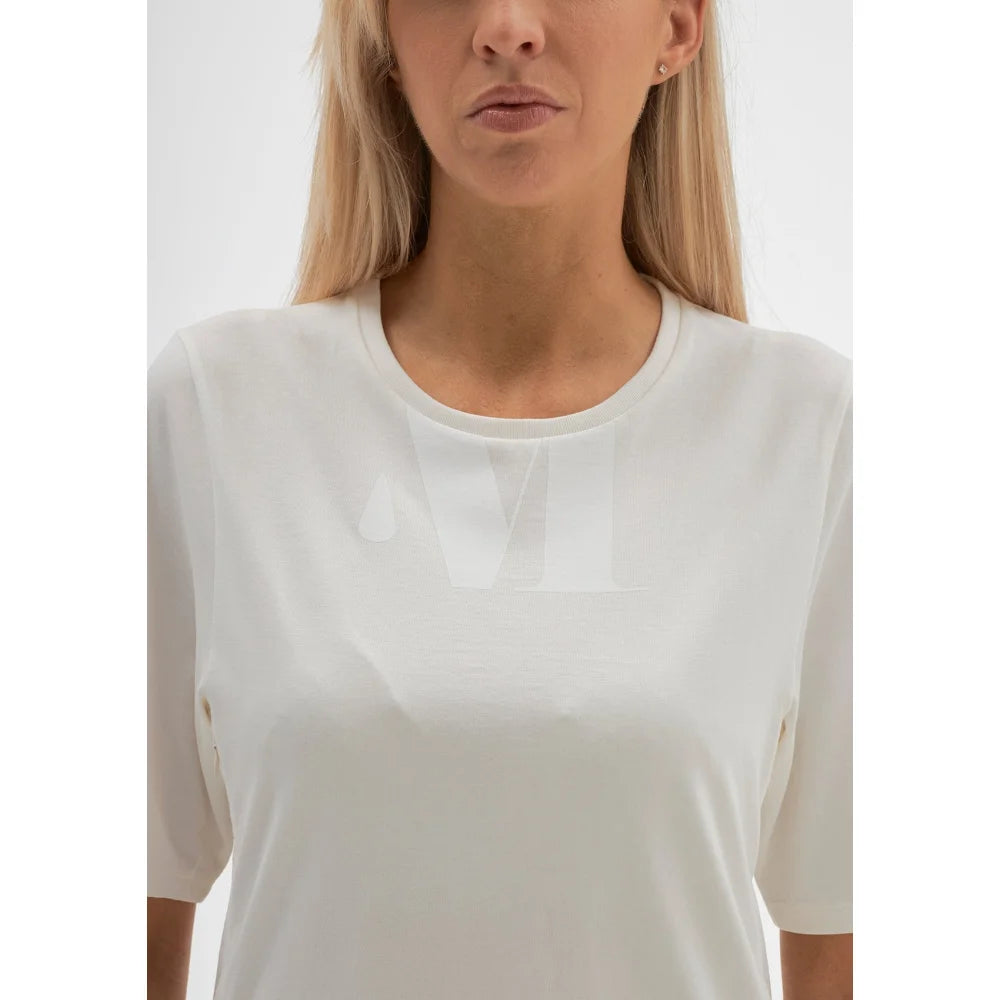 Weißes Crew-Neck T-Shirt Still-T-Shirt Who run the world MUMS Off-White