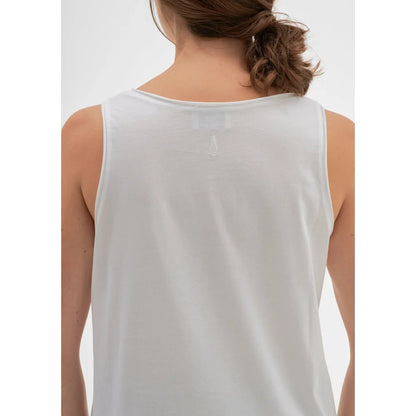 Weißes ärmelloses Tank-Top Still-Tank-Top In MUM we trust in Weißvitaminfreier Stoff