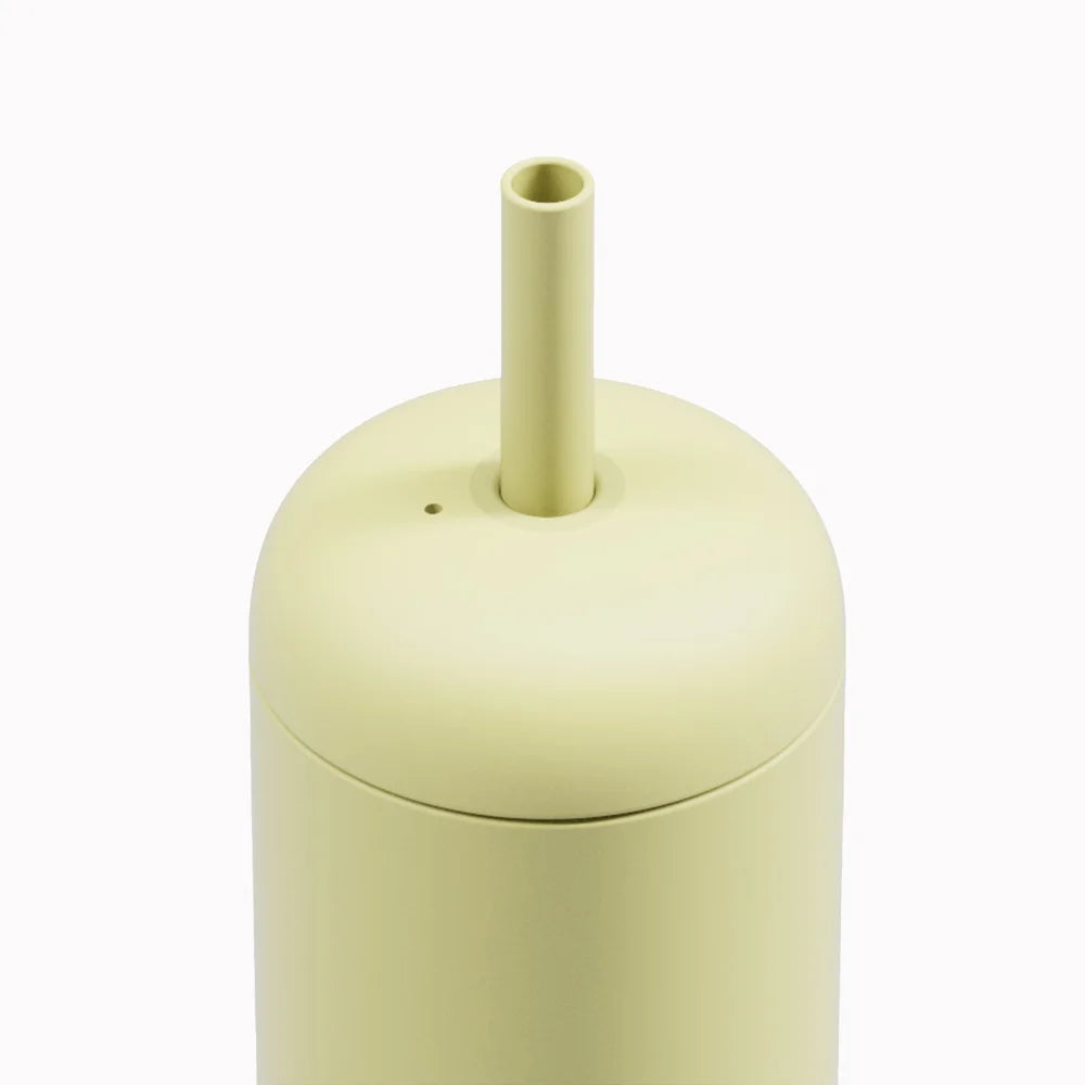 Hellgrüner isolierter Trinkbecher mit Trinkhalm, 500 ml, Straw Tumbler