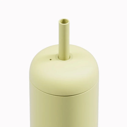 Hellgrüner isolierter Trinkbecher mit Trinkhalm, 500 ml, Straw Tumbler