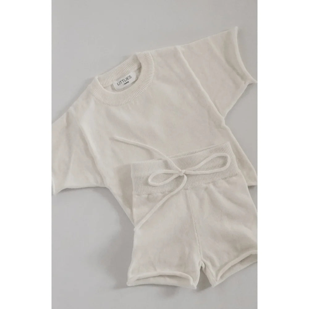 Littlies + mums Strick Set | Milk - Kleider-Set