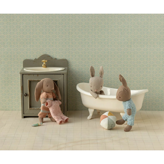 Weiße Porzellan-Wanne Strickanzug Mikro Rosa Klauenfuß-Design