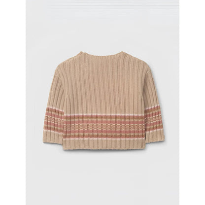 Snug Strickpullover mit Streifenbund in Rosa – Ansicht 2
