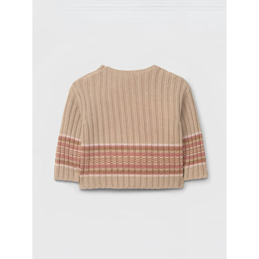 Snug Strickpullover mit Streifenbund in Rosa – Ansicht 2