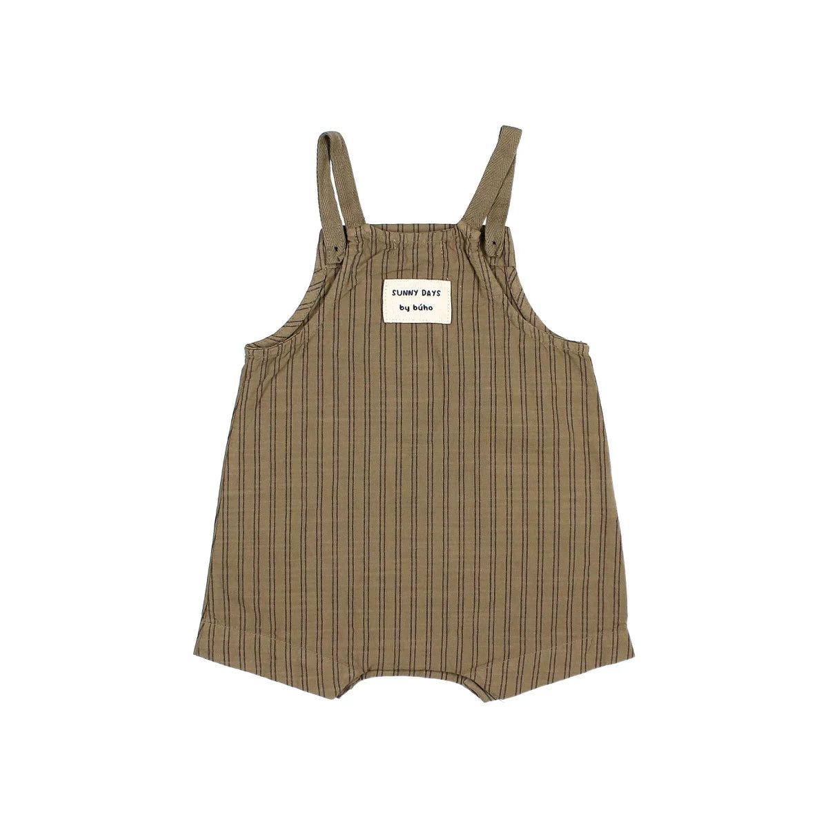 Gestreifter Baby-Overall in Kaki oder Weiß für stilvolle Kleinkinder