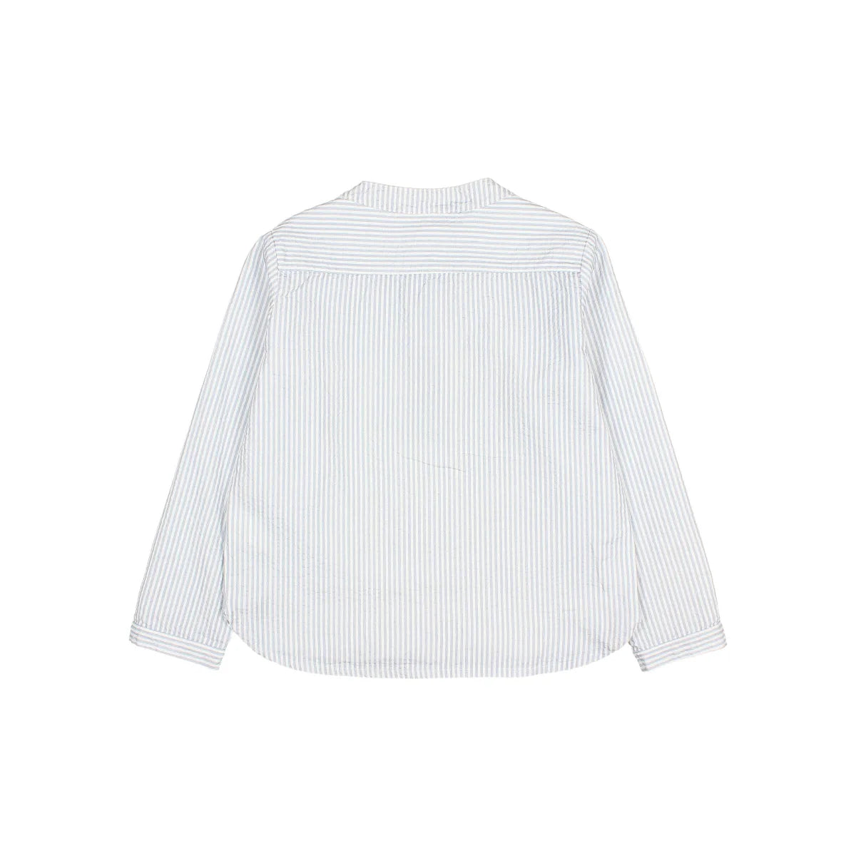 Weiß-blau gestreiftes Langarm-Shirt Stripes Shirt Sky Blue mit Kontraststichdetail