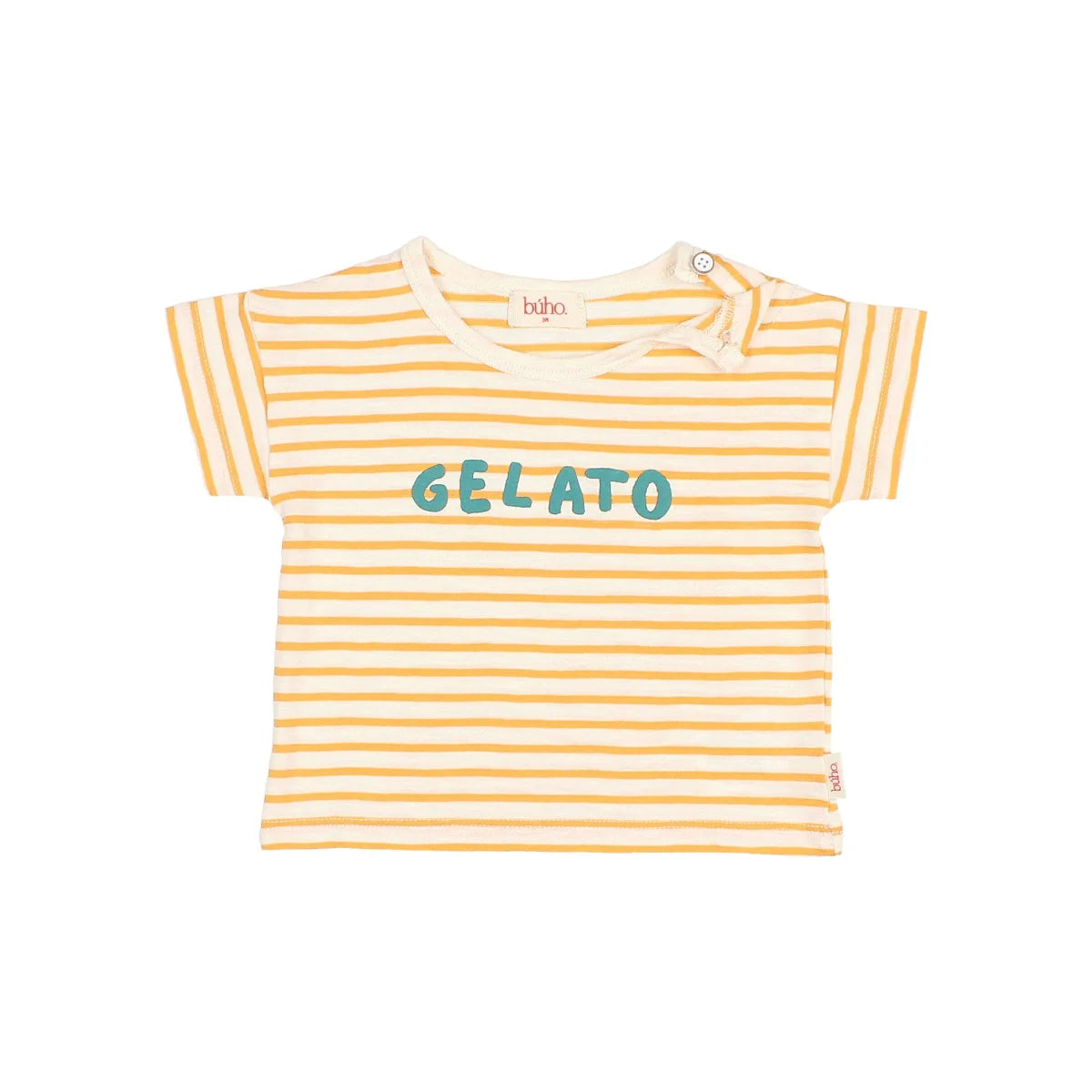 Nachhaltige Babykleidung Schweiz: Gelato-Streifen-T-Shirt Sonnenschein
