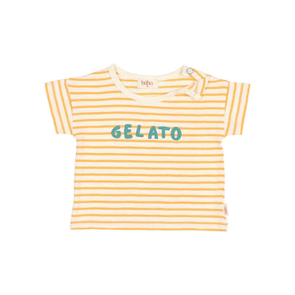 Nachhaltige Babykleidung Schweiz: Gelato-Streifen-T-Shirt Sonnenschein