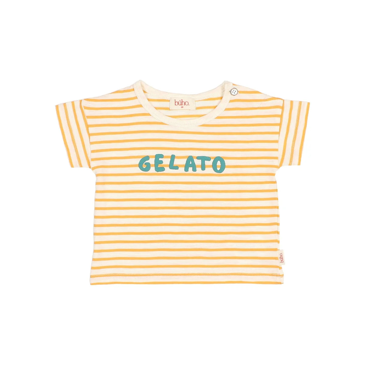 Nachhaltige Babykleidung Schweiz: Gelato-Streifen-T-Shirt Sonnenschein