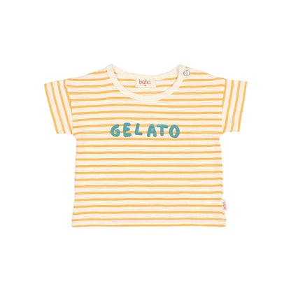Nachhaltige Babykleidung Schweiz: Gelato-Streifen-T-Shirt Sonnenschein