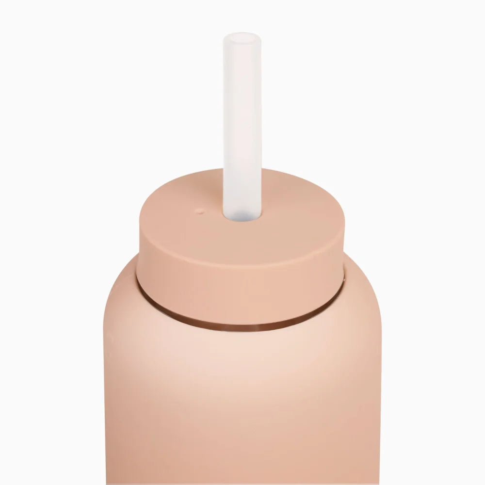 Pfirsichfarbiger Wasserflasche mit Trinkhalm und Deckel, Day Bottle Produkt