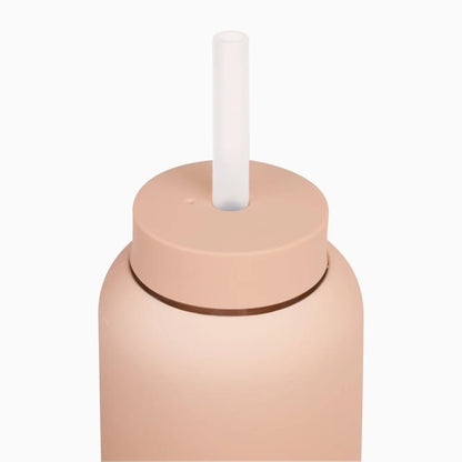 Pfirsichfarbiger Wasserflasche mit Trinkhalm und Deckel, Day Bottle Produkt