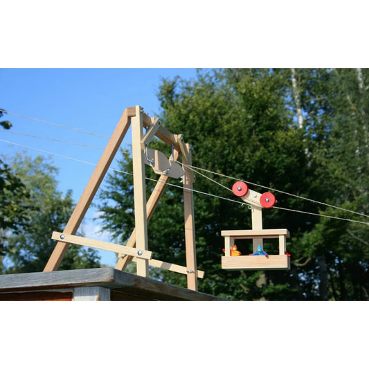 Kraul Stütze für die grosse Seilbahn aus Holz, 44 cm