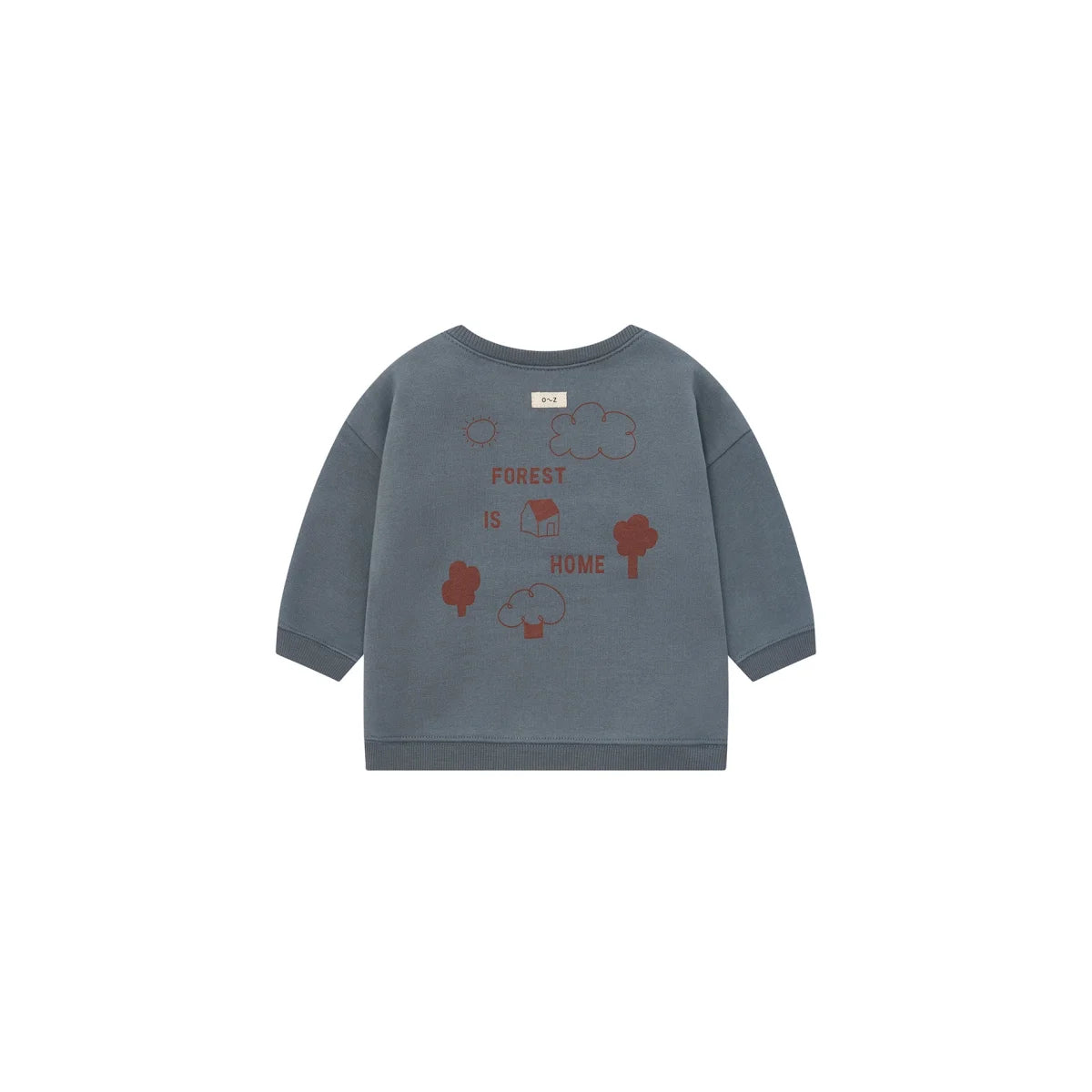 Organic Zoo Sweatshirt Forest is Home Detail