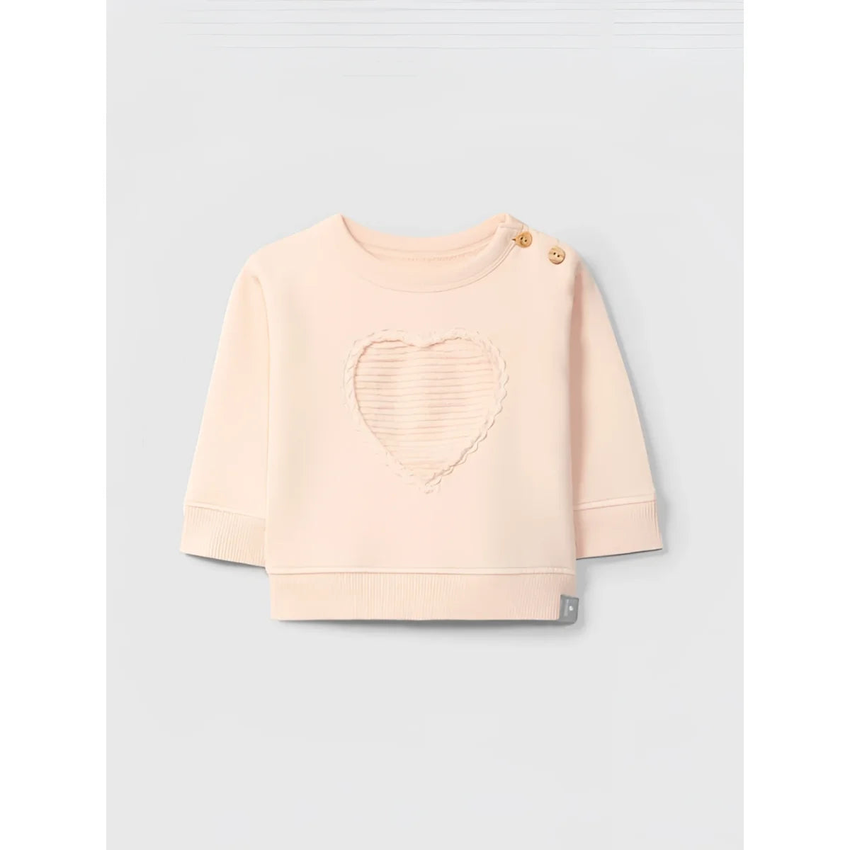 Snug Sweatshirt mit Herzapplikation in Rosa – Ansicht 1