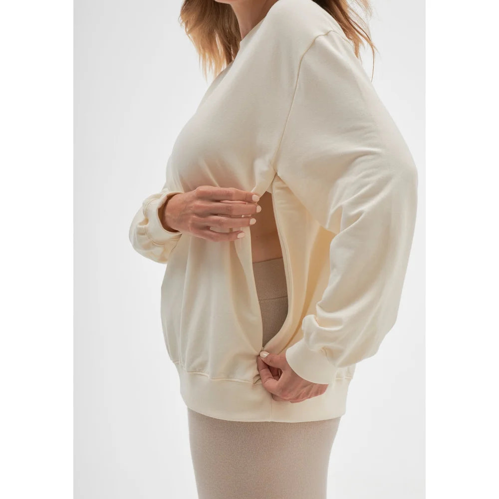 Beige Schwangerschaftssweatshirt Sweatshirt La crème de la crème