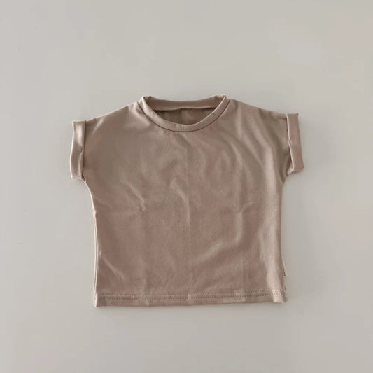 Beige kurzärmliges T-Shirt mit Rundhalsausschnitt im Produkt T-Shirt beige