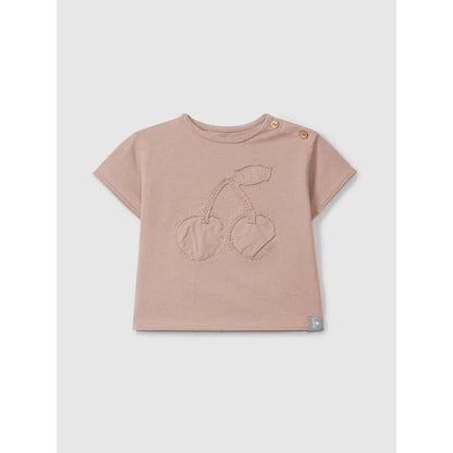 Hemd mit Stickerei Old Pink mit Kirsch-Stickerei und Spitze
