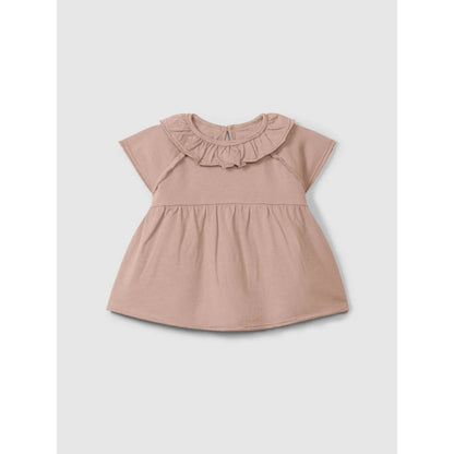 Nachhaltiges altes pink Rüschenkragen T-Shirt für Babys Schweiz
