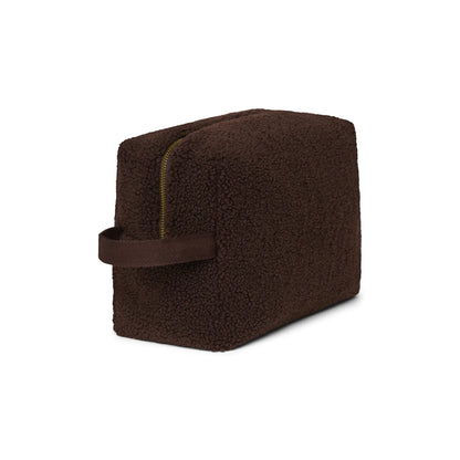 Teddy Kosmetiktasche Chocolate mit Aussenfach und Reissverschluss