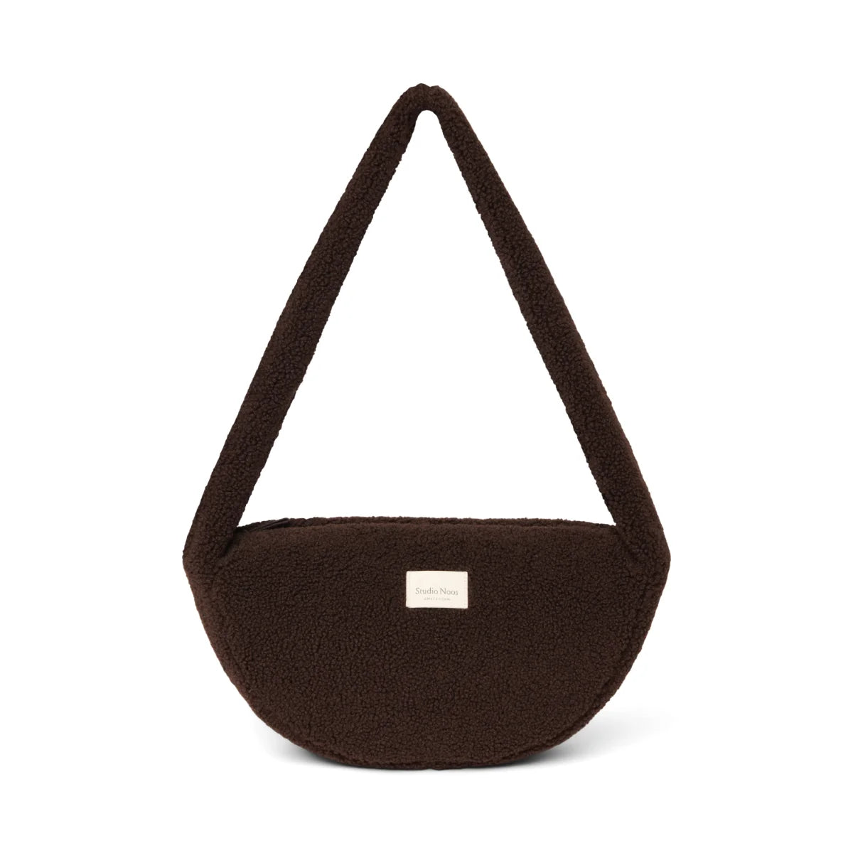Studio Noos Teddy Mini Cross Body Bag in Chocolate aus Teddyfleece
