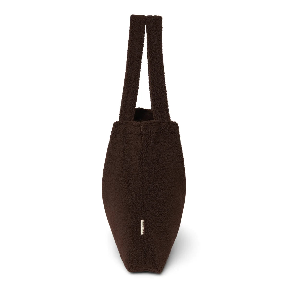 Offenes Hauptfach der Teddy Mom Bag in Chocolate
