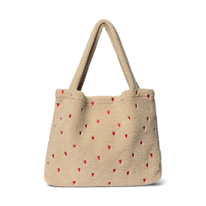 Studio Noos Teddy Mom Bag | Ecru Hearts - Tasche