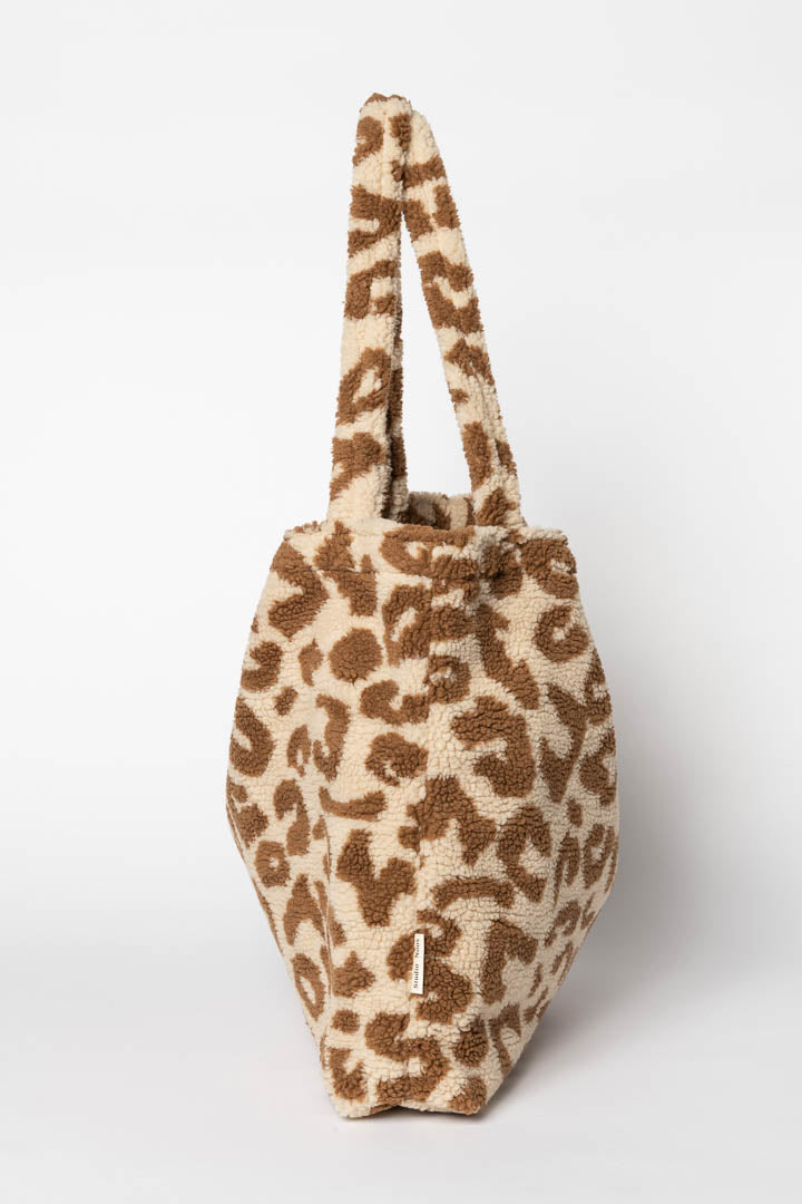 Teddy Mom Bag | Ecru Leopard - Tasche