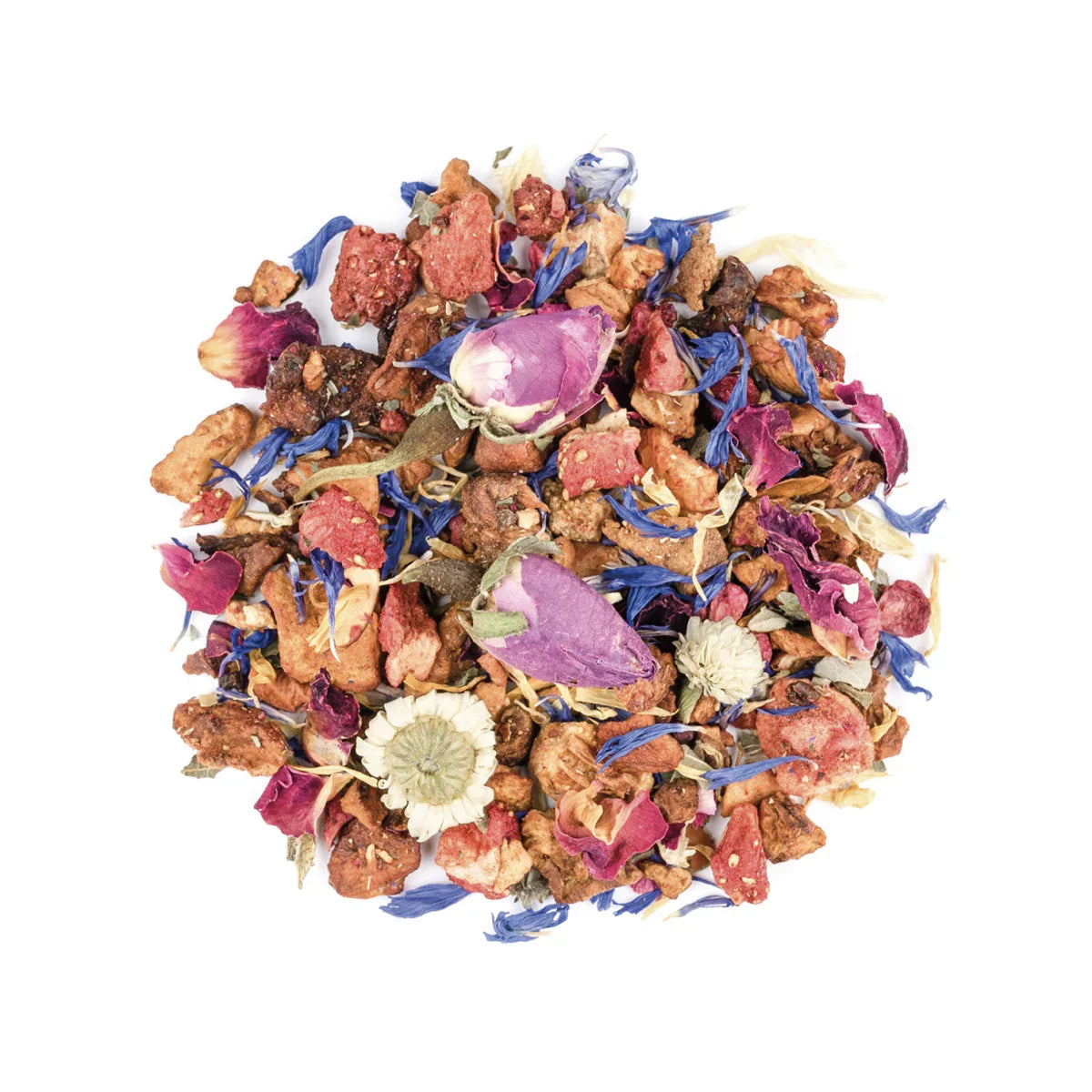 Tee Statt Blumen: getrocknete Blüten und Früchte für ökologische Babyprodukte