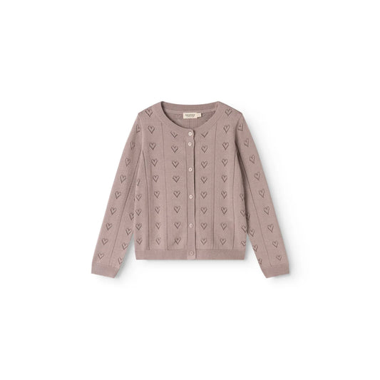 MarMar Copenhagen Tilda Strickjacke Pointelle Dusty Purple
