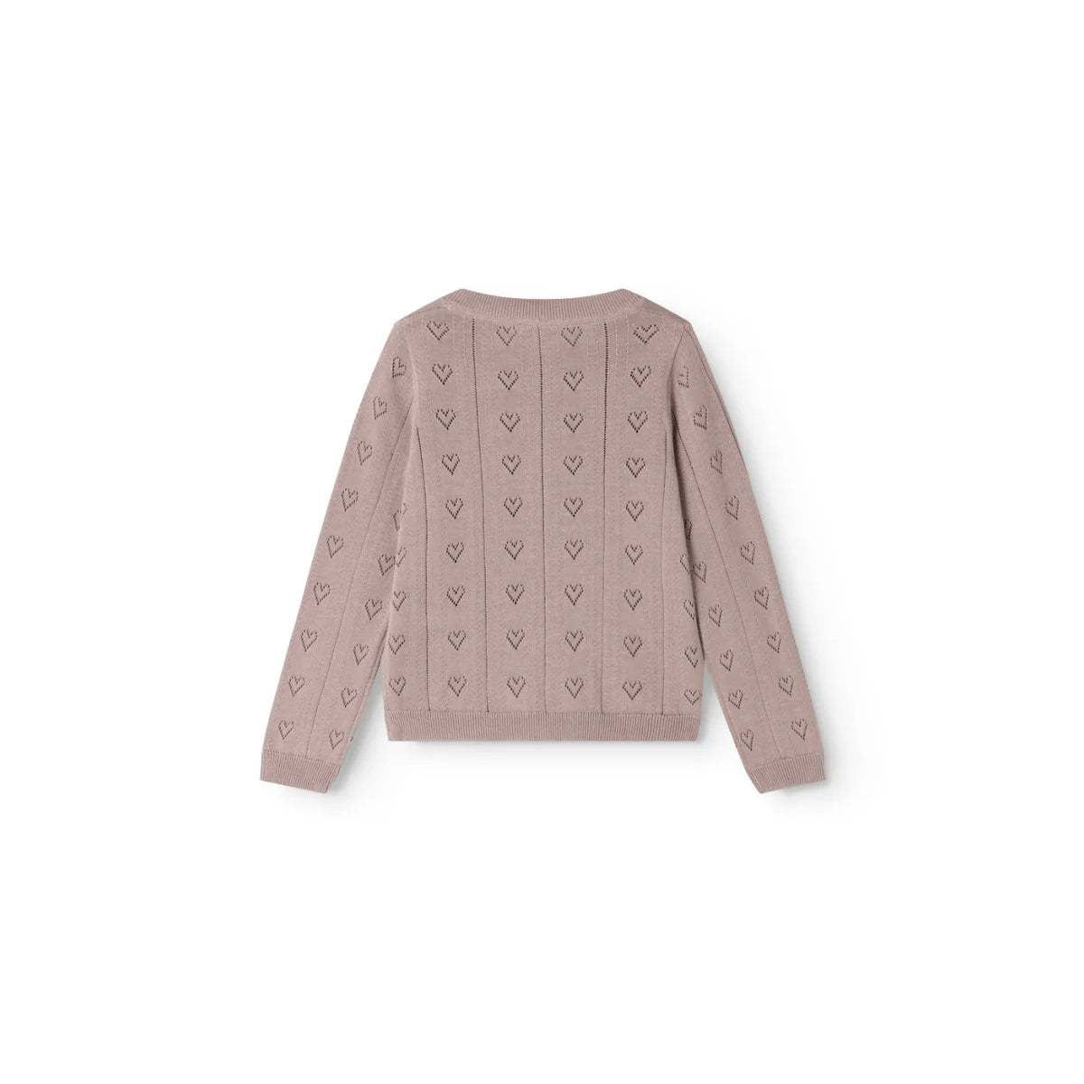 MarMar Copenhagen Tilda Strickjacke Pointelle Dusty Purple Rückseite