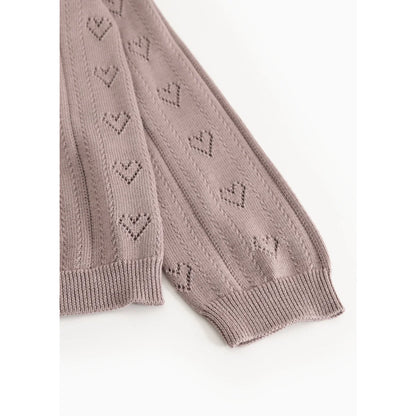 MarMar Copenhagen Tilda Strickjacke Pointelle Dusty Purple Detail