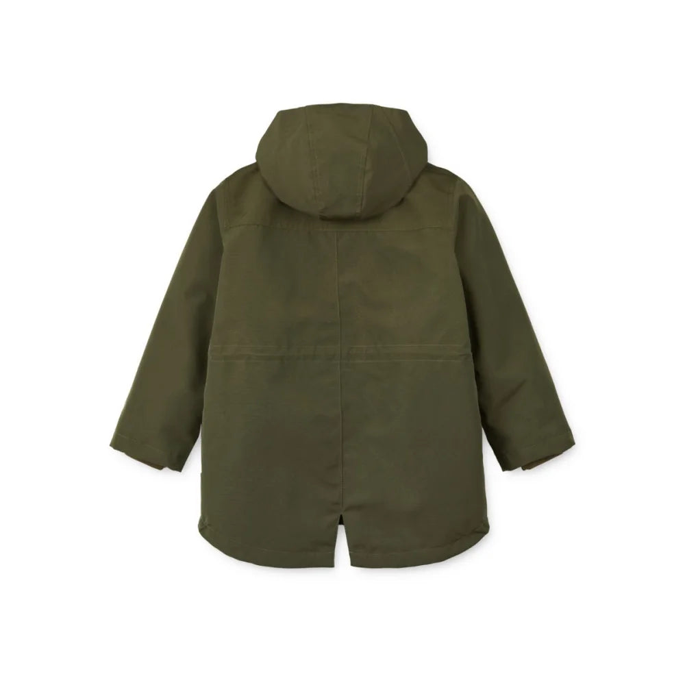 Olivegrüner Kapuzenparka Jacke aus der Timber 2-in-1 Army braun Mischung