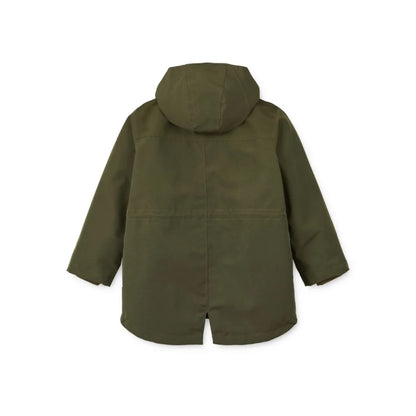 Olivegrüner Kapuzenparka Jacke aus der Timber 2-in-1 Army braun Mischung