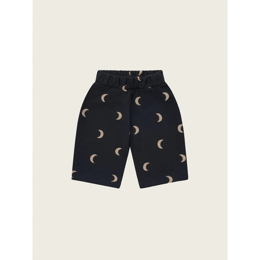 Dunkelblaue Shorts mit wiederholendem Halbmondmuster für Traveller Pants | Charcoal Midnight