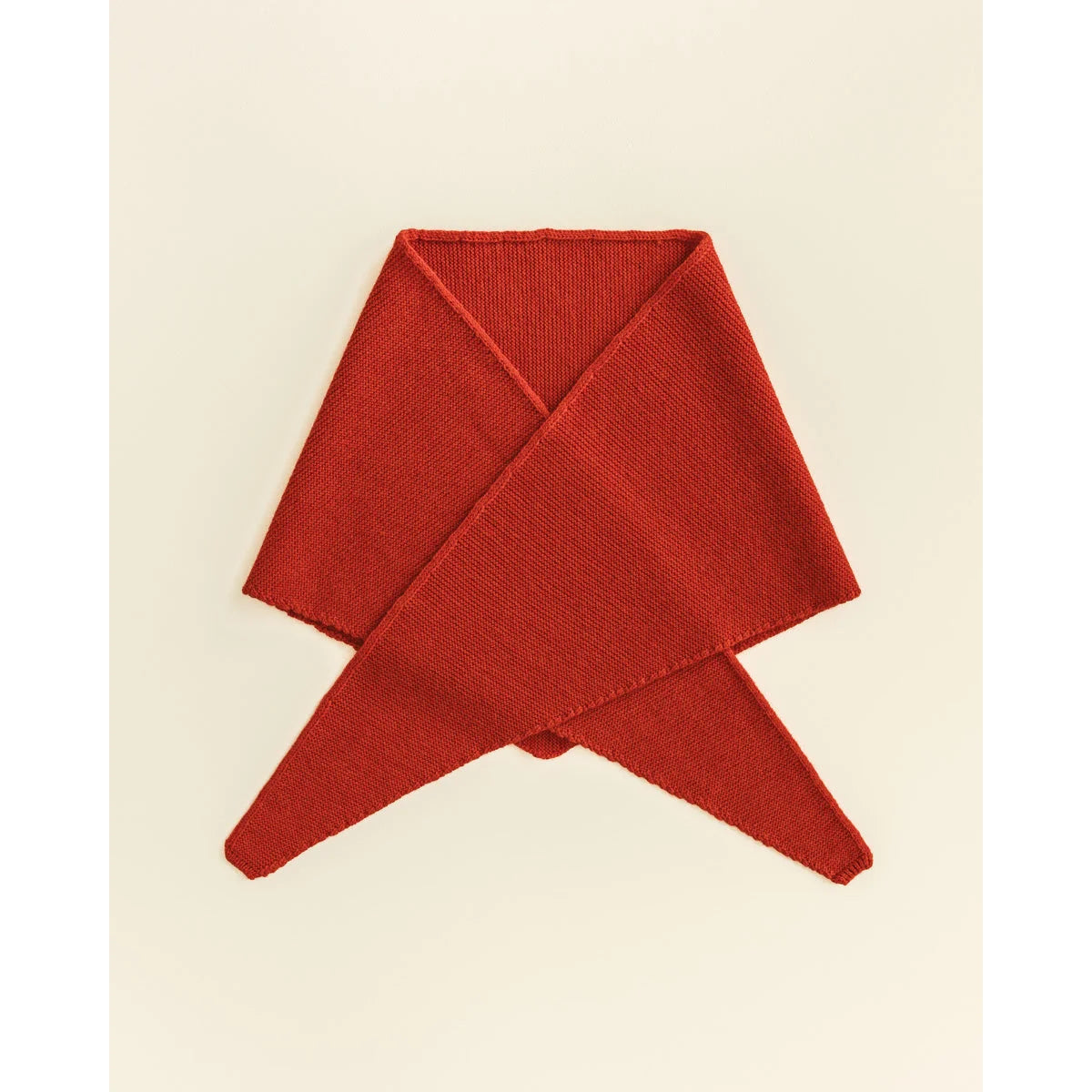 Triangle Schal Josephina in Red mit geripptem Innenraum