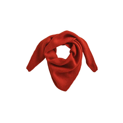 Roter gestrickter Dreieckschal Josephina von Hvid aus Merinowolle