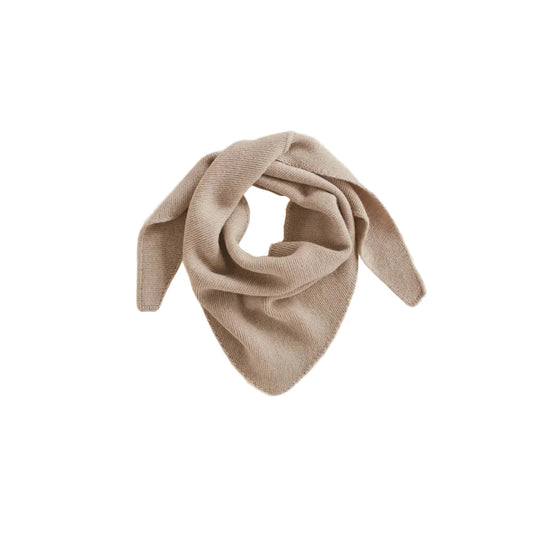 Leichter brauner gestrickter Dreiecks-Schal Triangle Schal Josephina Sand
