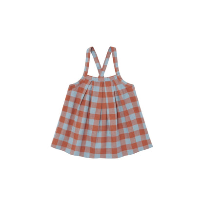 Organic Zoo Tribe Skirt Maple Gingham Detail