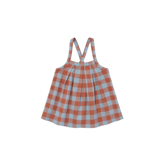 Organic Zoo Tribe Skirt Maple Gingham Detail