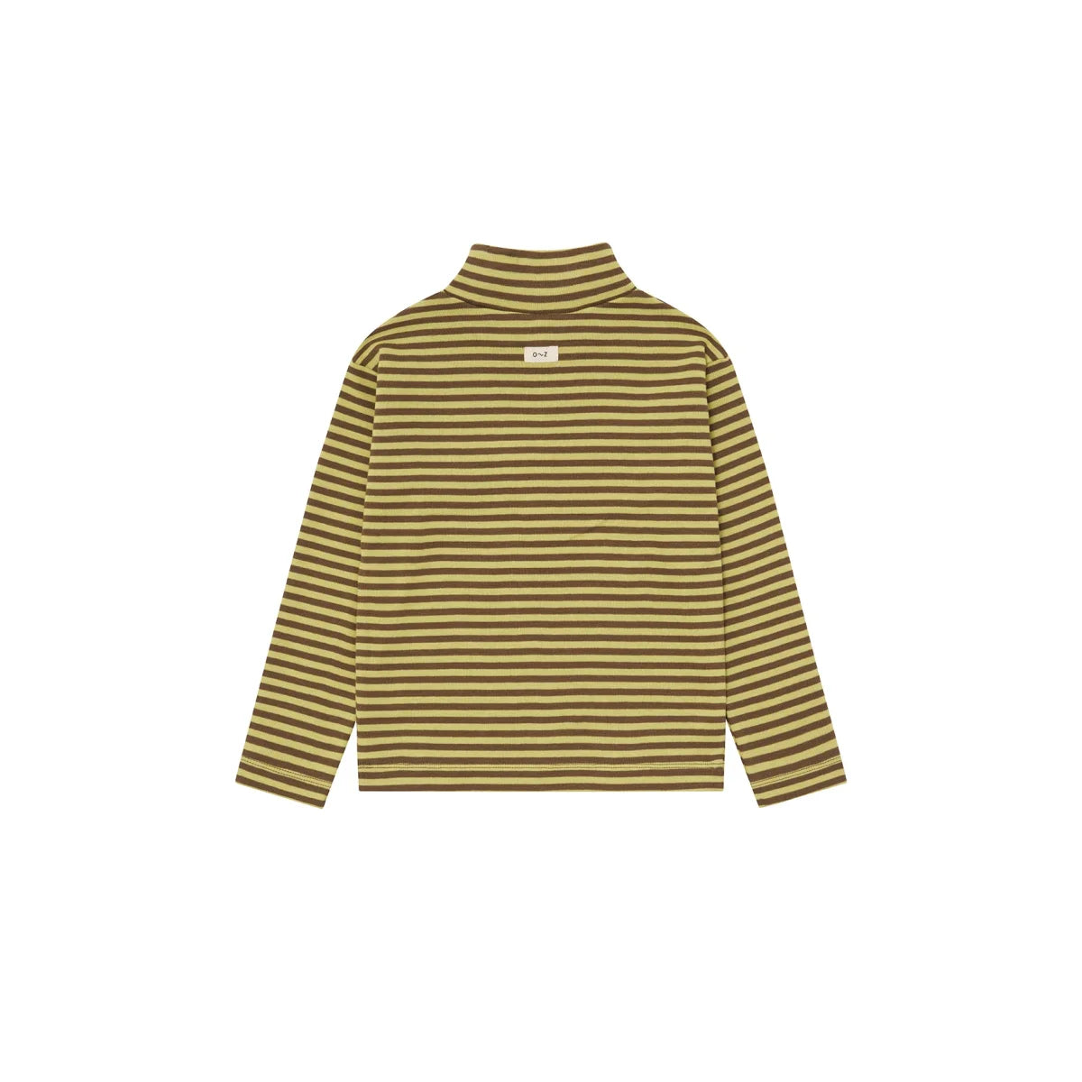 Organic Zoo Turtle Neck Top Chicory Stripes Rollkragen