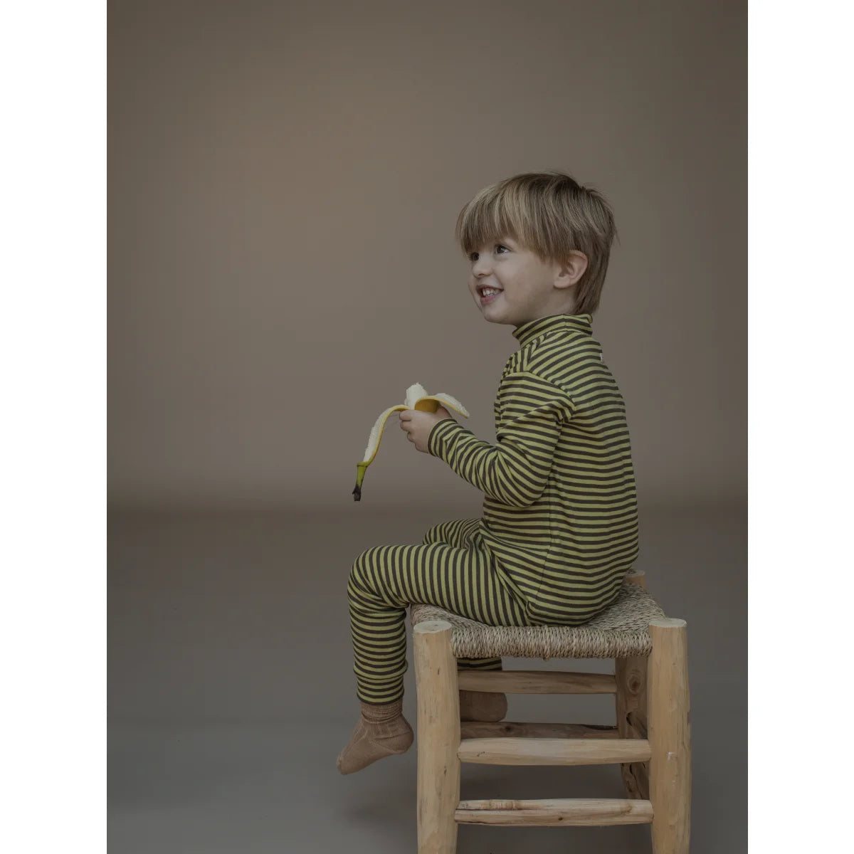 Turtle Neck Top | Chicory Stripes