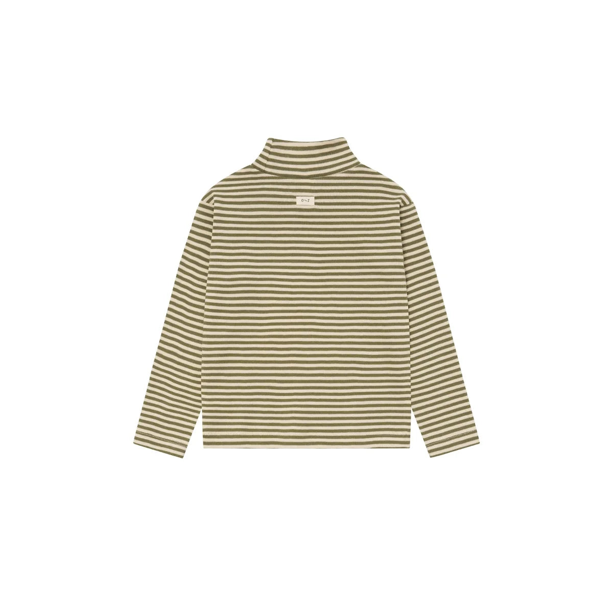 Organic Zoo Turtle Neck Top Fern Stripes Rollkragen