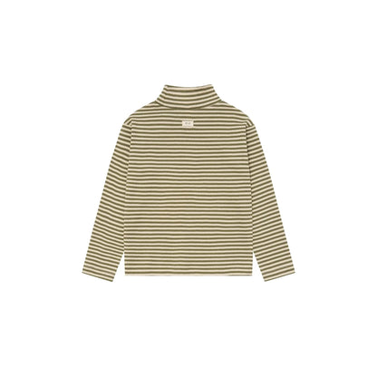 Organic Zoo Turtle Neck Top Fern Stripes Rollkragen