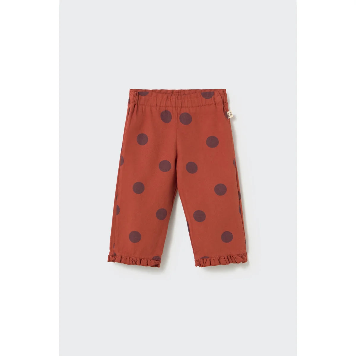 Cozmo Babyhose Jane in Ginger mit Punktemuster und Rüschensaum