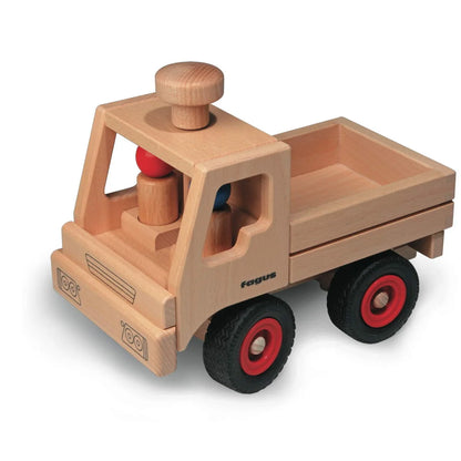 fagus Unimog aus Buchenholz mit Püppchen
