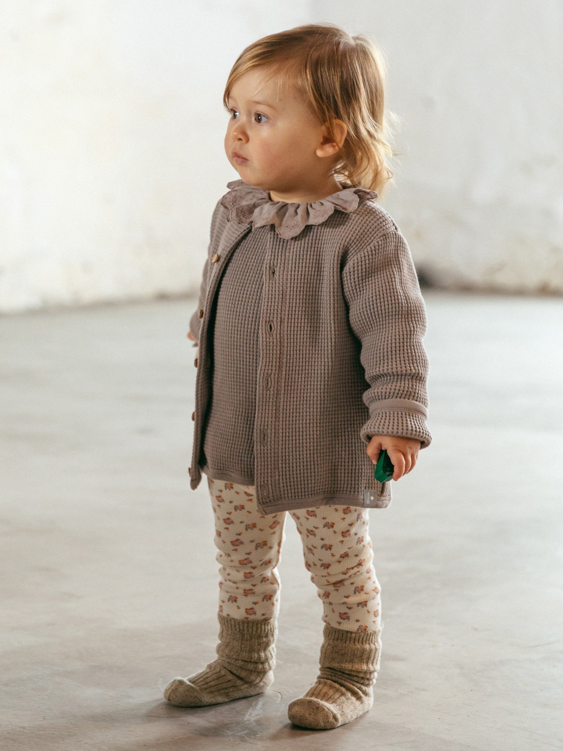 snug Waffel Cardigen | mauve - Cardigan