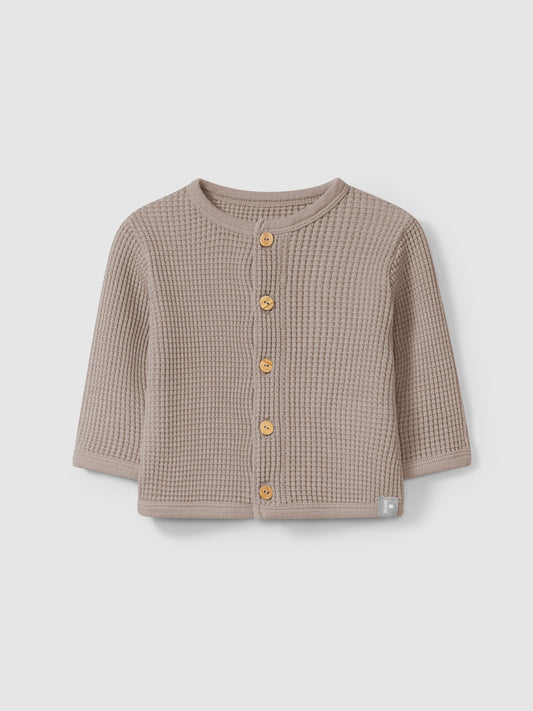 snug Waffel Cardigen | mauve - Cardigan